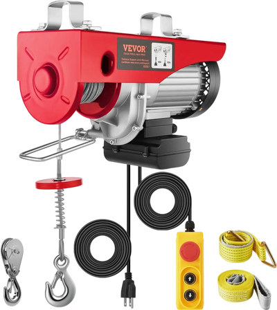 Vevor Electric Hoist 1320 lbs 110V Steel Wire Winch with 14' Remote Control New
