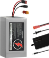 VEVOR 36V Electric Scooter Battery, 16Ah, Ebike Lithium Battery Pack with 30A BMS, Charger, T-Plug Expansion Cable, 500+ Cycles, Compatible with 2880W Motors, for Electric Bikes Bicycles, Scooters