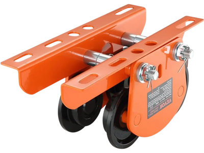 Vevor Manual Trolley 1 Ton Push Beam Hoist for Straight and Curved I-Beams New