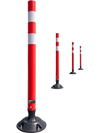 VEVOR Traffic Cones Delineator Posts, 48 Inch 8-Pack Orange Safety Post Cones with 4-Point Fixed Base & Reflective Strips for Parking Lots, Traffic Control, Road Safety, Construction Zones
