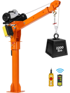 VEVOR Electric Truck Crane, 2200 lbs Pickup Truck Crane with 2200 LBS Electric Hoist, 360° Rotating Telescopic Boom, Premium Galvanized Steel, Foldable Pickup Bed Jib Hoist for Machine Lumber Lifting