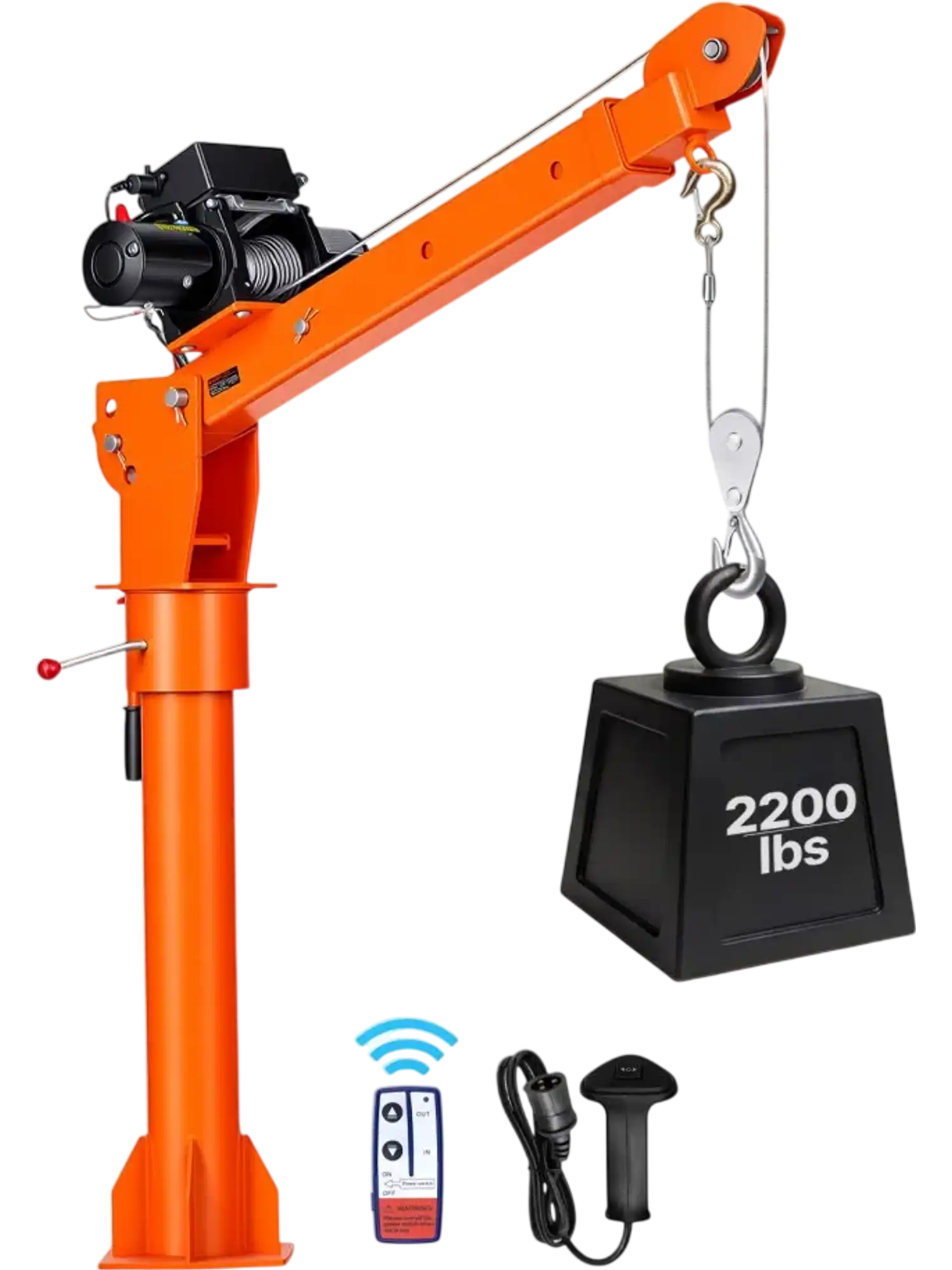 Vevor Truck Crane Electric Pickup Bed Jib with 12V 6000 lbs Winch 2200 lbs Capacity New