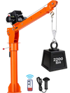 VEVOR Electric Truck Crane, 2200 lbs Pickup Truck Crane with 12V 6000 lbs Electric Winch, 360° Rotating Telescopic Boom, Premium Galvanized Steel, Foldable Pickup Bed Jib for Machine Lumber Lifting