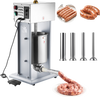 VEVOR Electric Sausage Stuffer, 22 LBS / 10 L Vertical Meat Filler with Stepless Speed Adjustment, Stainless Steel Sausage Stuffing Machine, Foot Pedal & 4 Filling Tubes, for Commercial and Home Use