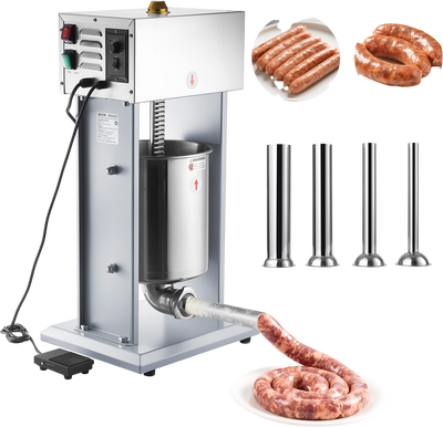 Vevor Electric Sausage Stuffer 22 lbs. Vertical with Adjustable Speed 4 Filling Tubes New