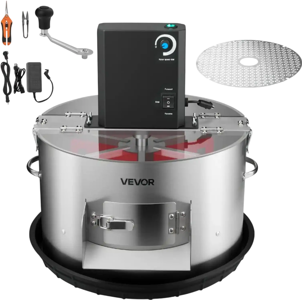VEVOR Electric Bud Leaf Trimmer, 2-in-1 Manual & Electric, 16 in Bud Trimmer with Stainless Steel Blades, Visual Cutting, Wet & Dry Hydroponic Cutting Machine with Tray, for Plant Buds Flowers