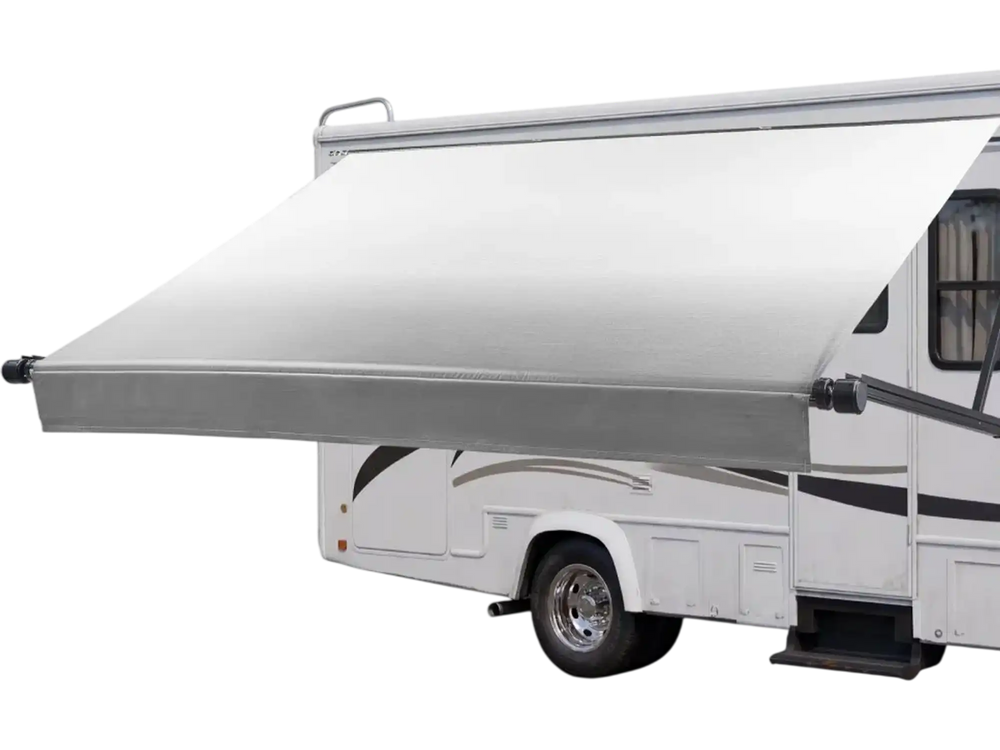 VEVOR Motorized RV Awning Complete Kit, 17.06FT Electric Retractable RV Awning with Aluminum Alloy Frame & Waterproof Fabric, Outdoor Camping Trailer Awnings Fit Most RVs (17FT Type, Gradient Gray)