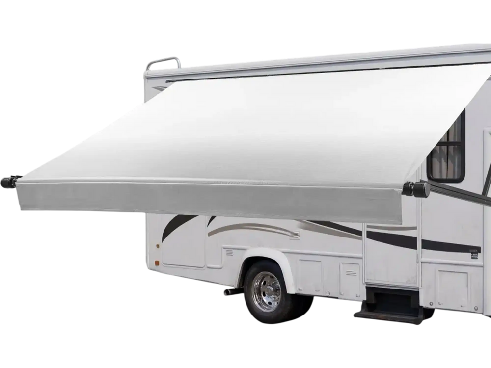VEVOR Motorized RV Awning Complete Kit, 21.06FT Electric Retractable RV Awning with Aluminum Alloy Frame & Waterproof Fabric, Outdoor Camping Trailer Awnings Fit Most RVs (21FT Type, Gradient Gray)
