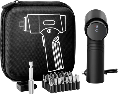 VEVOR Electric Screwdriver, 7 Torque Settings 0.5-5 N.m, 2500mAh Battery, Cordless Screwdriver Set with 32 PCS 1/4 in Bits, Digital Display, LED Light, Type-C Charging, for Furniture Electrical Repair