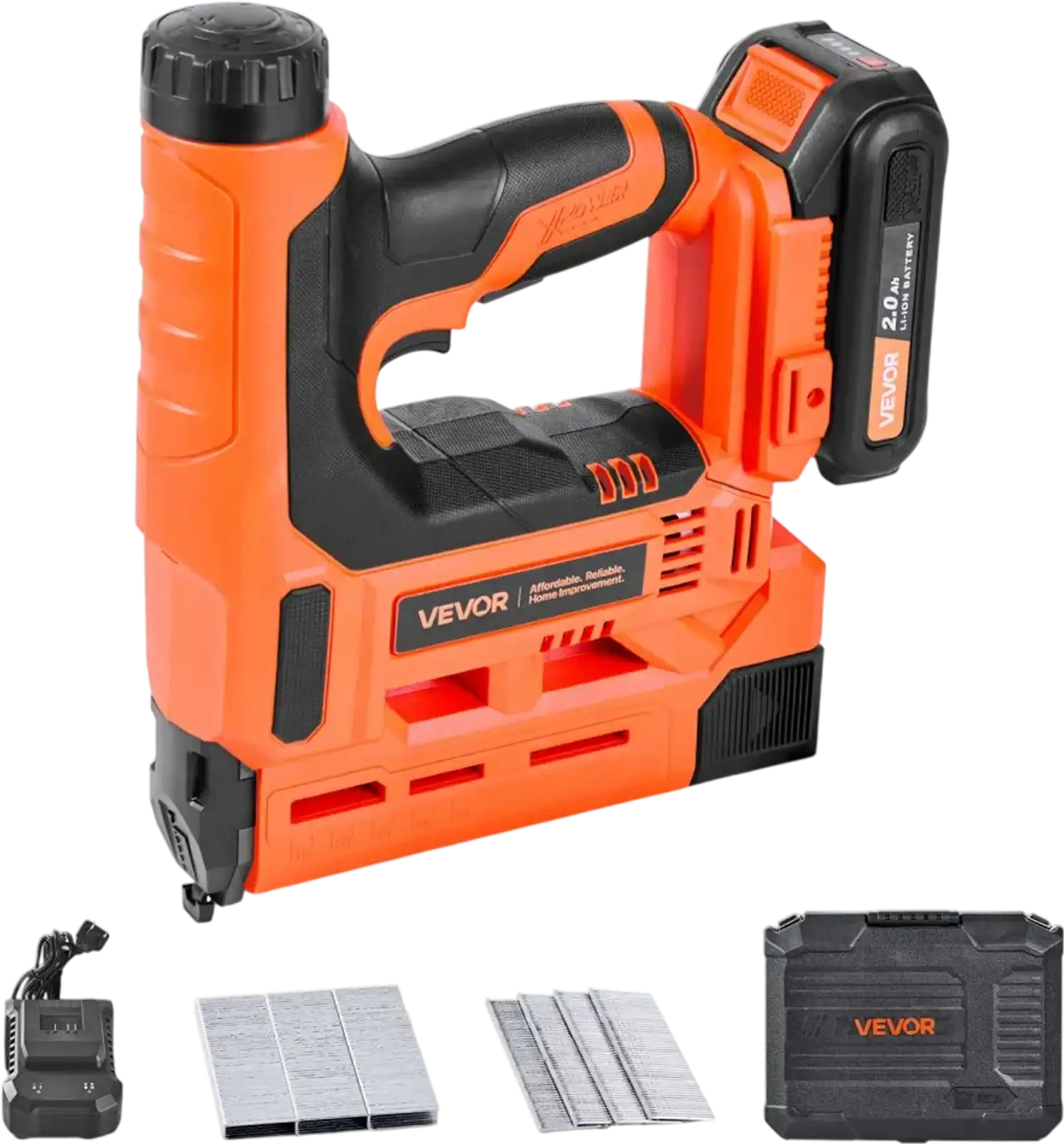 Vevor Brad Nailer Cordless 2-in-1 Nail Gun Staple Gun 18 Gauge 1-1/4