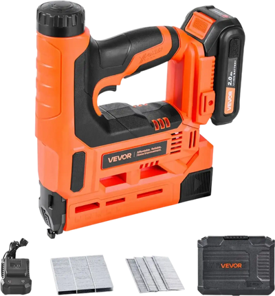 Vevor Brad Nailer Cordless 2-in-1 Nail Gun Staple Gun 18 Gauge 1-1/4