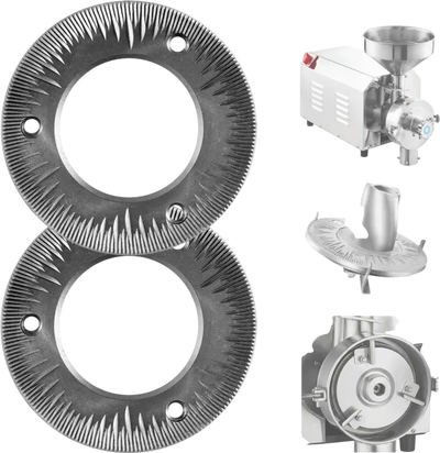 VEVOR 2PCS Grinding Sheets for Electric Grain Mill Grinder, Cast Iron Dry Grinding Discs, Replacement Grinding Plates Compatible with VEVOR HN-2200, HN-3000 Corn Spice Mill Grinder