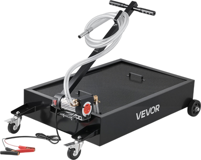 VEVOR Low Profile Oil Drain Pan, 15 Gallon Capacity, Rolling Oil Drain Pan with Electric Pump & 7.2 ft Hose, Leak-proof & Corrosion-resistant, Fit for Cars, SUVs, Trucks, Motorcycles, ATVs, Metal