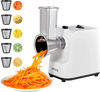 VEVOR Electric Cheese Grater Salad Maker, 200W Salad Shooter, Electric Vegetable Slicer Shredder Chopper for Fruits with 5 Attachments, Stainless Steel Food Cutter for Vegetables, and Cheeses