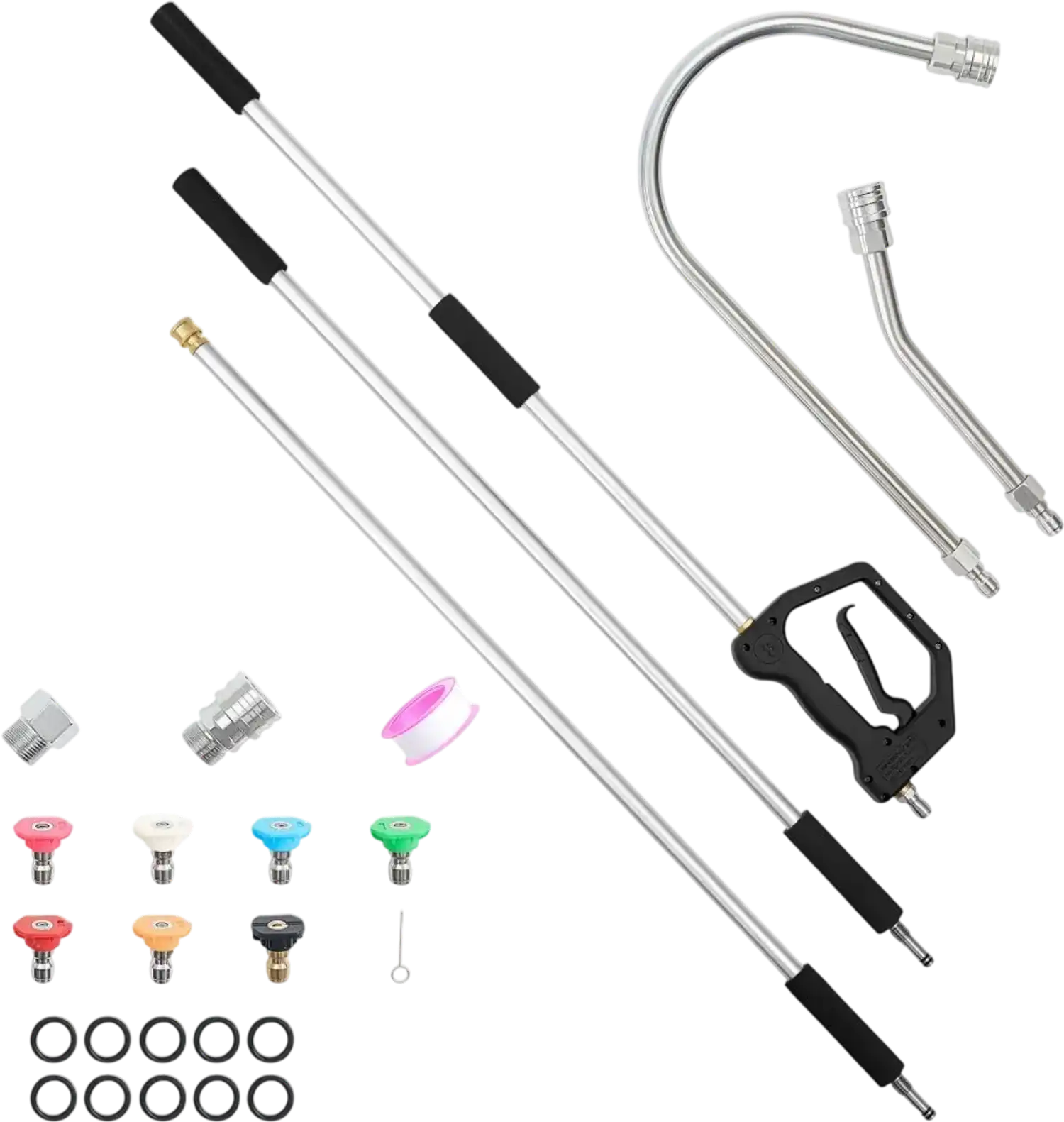 Vevor Pressure Washer Wand 9' Telescoping 4000 PSI Gutter Cleaner Kit New