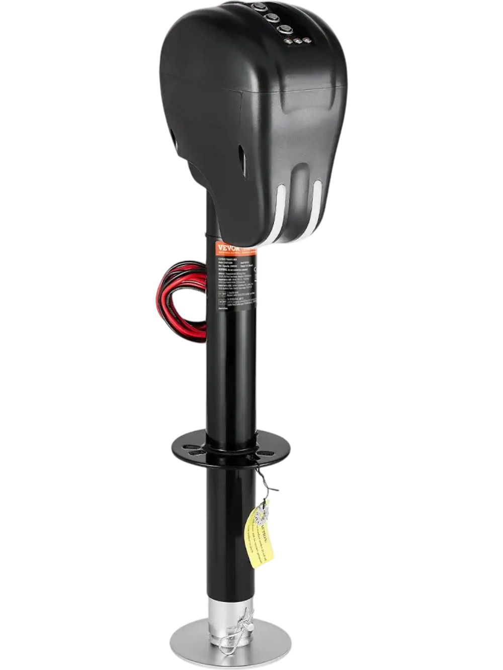 VEVOR Electric Trailer Jack, 3500 lbs, Heavy Duty RV Electric Power Tongue Jack with 2 Way Connector, Memory Function, Crank Handle & Weatherproof Jack Cover, 9.5"-26.3" Lift, for Trailers & Campers