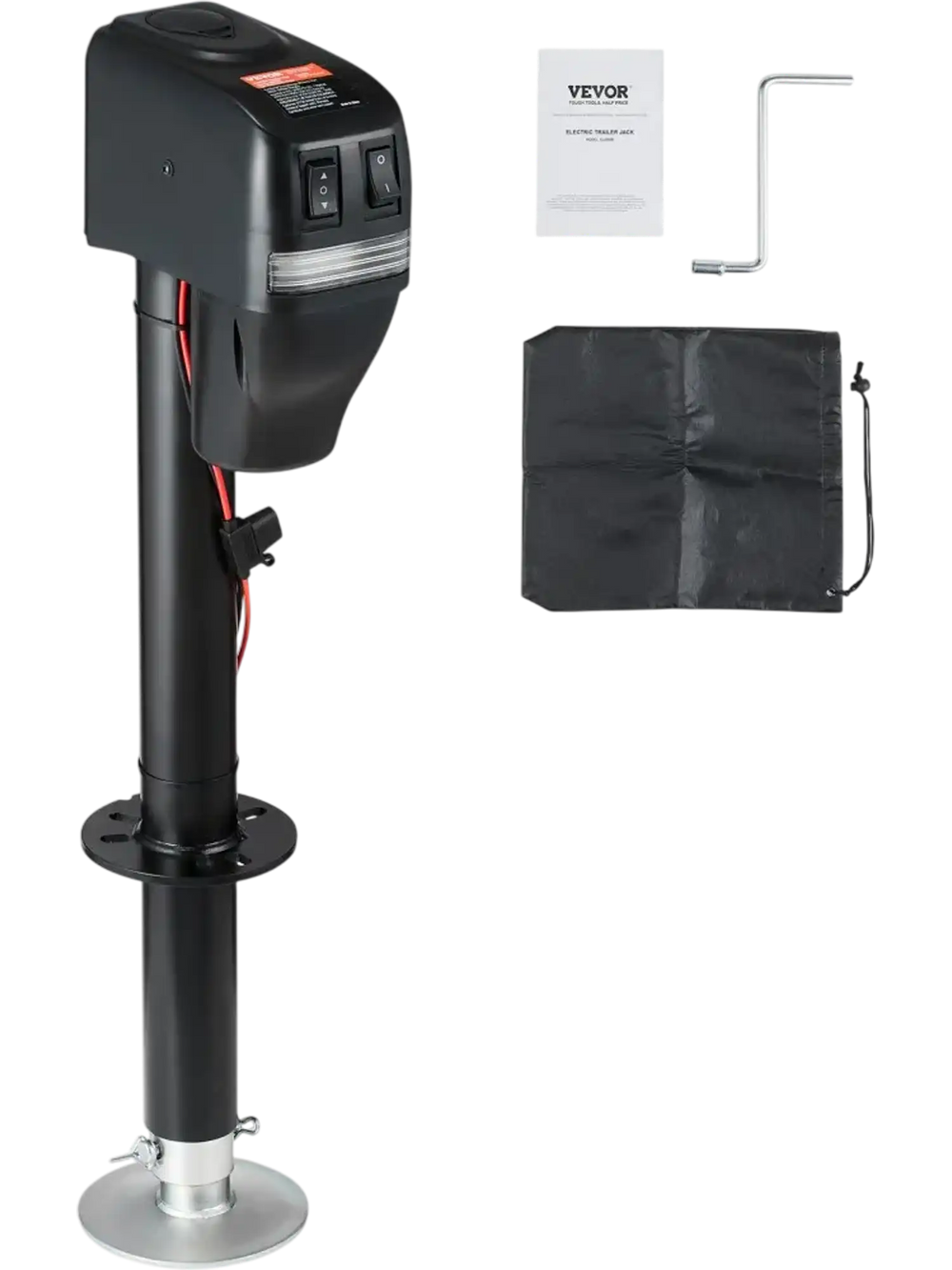 VEVOR Electric Trailer Jack, Power Tongue Jack Weight Capacity 4000 lbs, 9.84"-33.85" Electric Tongue Jack with Waterproof Cover for Lifting RV Trailer, Horse Trailer, Utility Trailer, Yacht Trailer