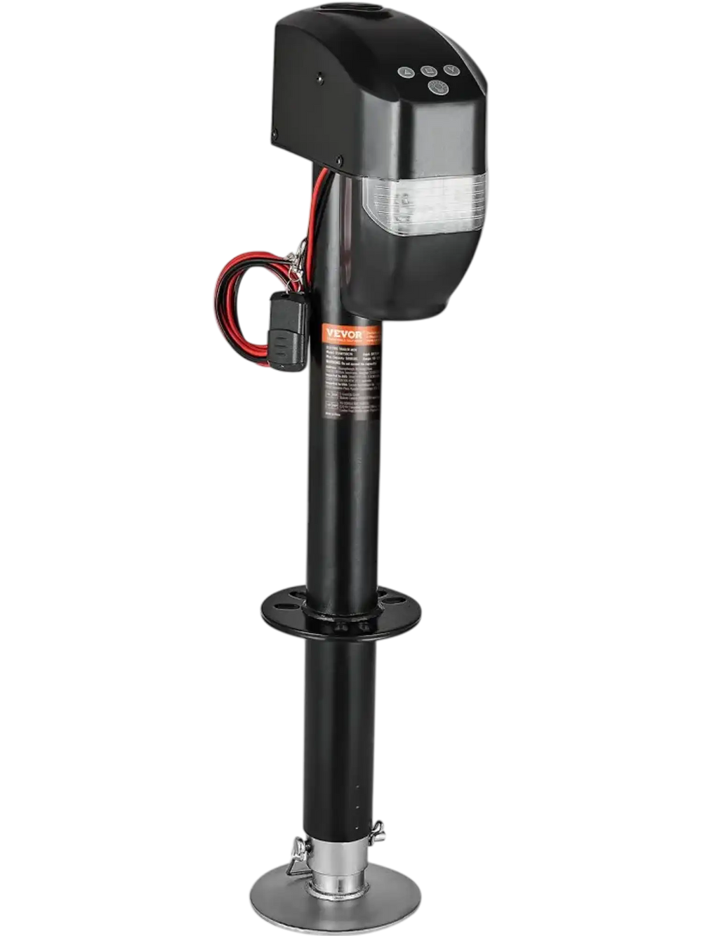 VEVOR Electric Trailer Jack, 5000 lbs, Heavy Duty RV Electric Power Tongue Jack with 2 Way Connector, Remote Control, Crank Handle & Weatherproof Jack Cover, 10"-28.3" Lift, for Trailers & Campers
