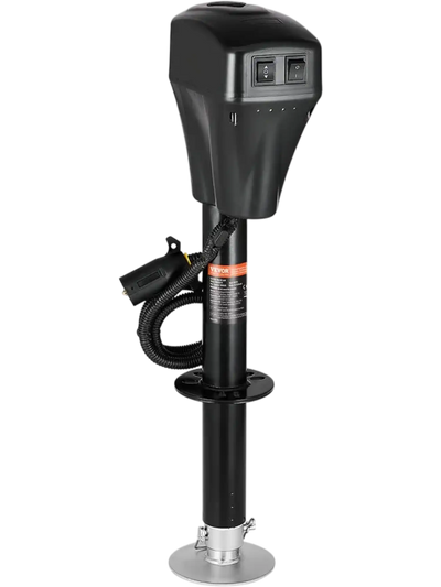 VEVOR Electric Trailer Jack, 5000 lbs, Heavy Duty RV Electric Power Tongue Jack with 7-pin Connector, Manual Crank Handle & Weatherproof Jack Cover, 10