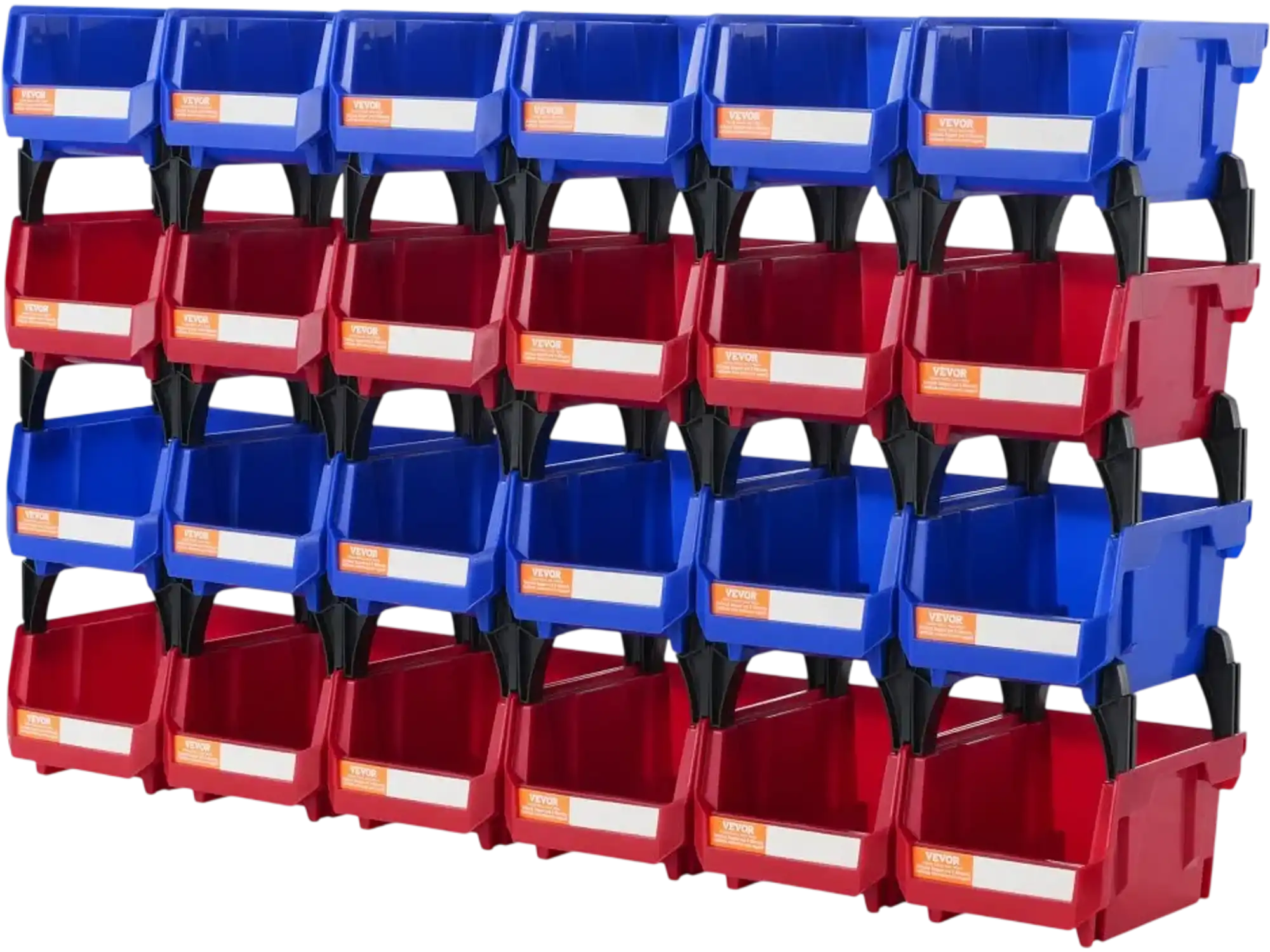 Vevor Storage Bins Stackable Plastic Organizer 24-Pack 5.39