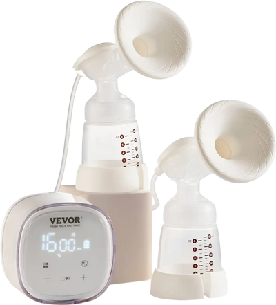 Vevor Breast Pump Double Electric Rechargeable Anti-Backflow with LED Display New