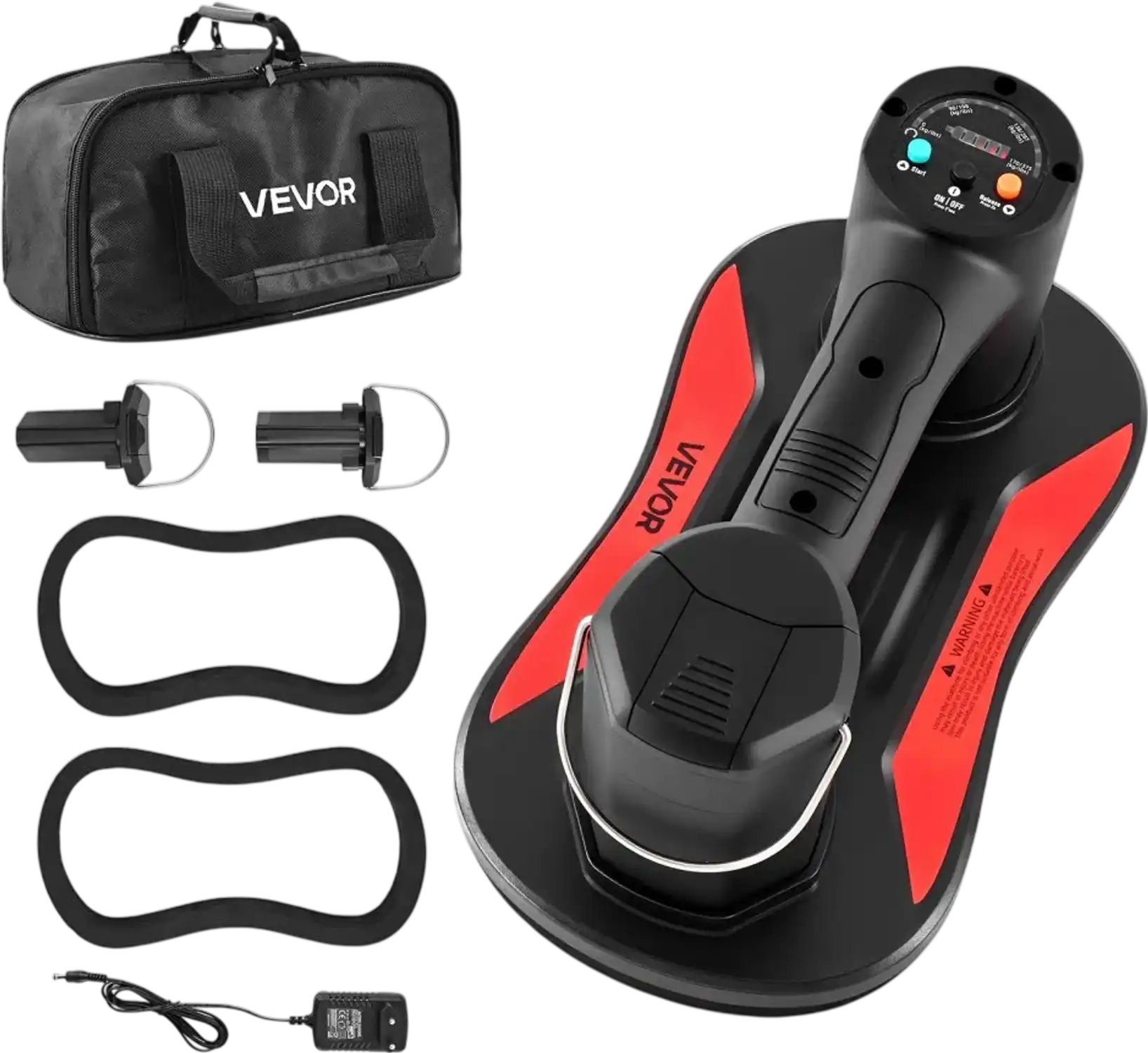 Vevor Electric Vacuum Suction Cup Heavy-Duty Digital Display Glass Lifter 375 lbs New