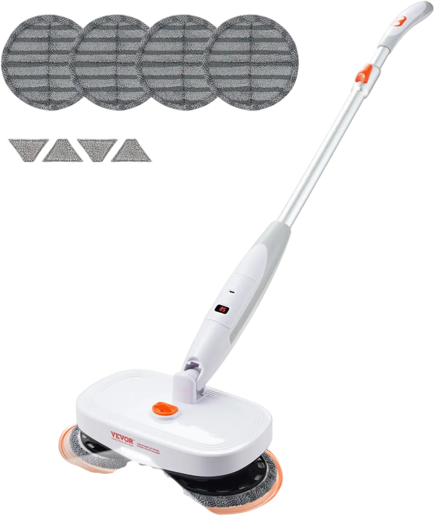Vevor Electric Mop Cordless Spin Mop with Water Tank LED Headlight for Hardwood Tile Floor Cleaning New