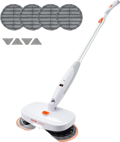 Vevor Electric Mop Cordless Spin Mop with Water Tank LED Headlight for Hardwood Tile Floor Cleaning New