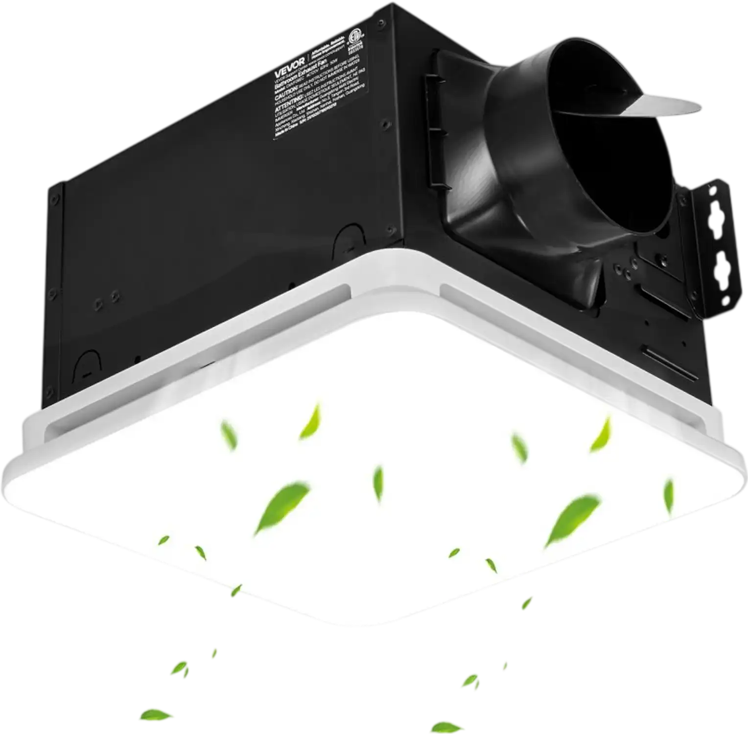 Vevor Bathroom Exhaust Fan LED Light 80 CFM 4000K White New