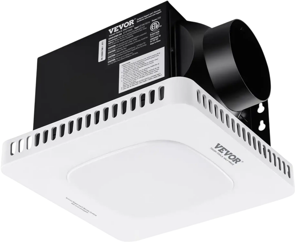 Vevor Bathroom Exhaust Fan 110 CFM LED Ceiling Ventilation Fan New ...