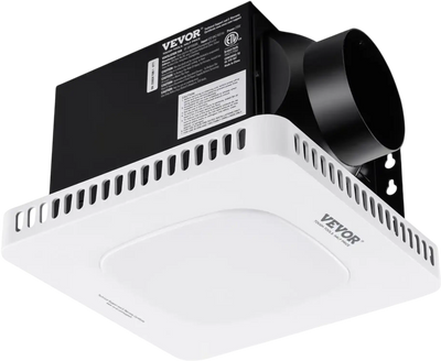VEVOR Bathroom Exhaust Fan, 110 CFM High-Efficiency Ventilation, 1.5sones Low Noise Operation All-Copper Motor, Energy-Saving Bathroom Ceiling Fan, No Need For Attic Access, For Various Ceilings
