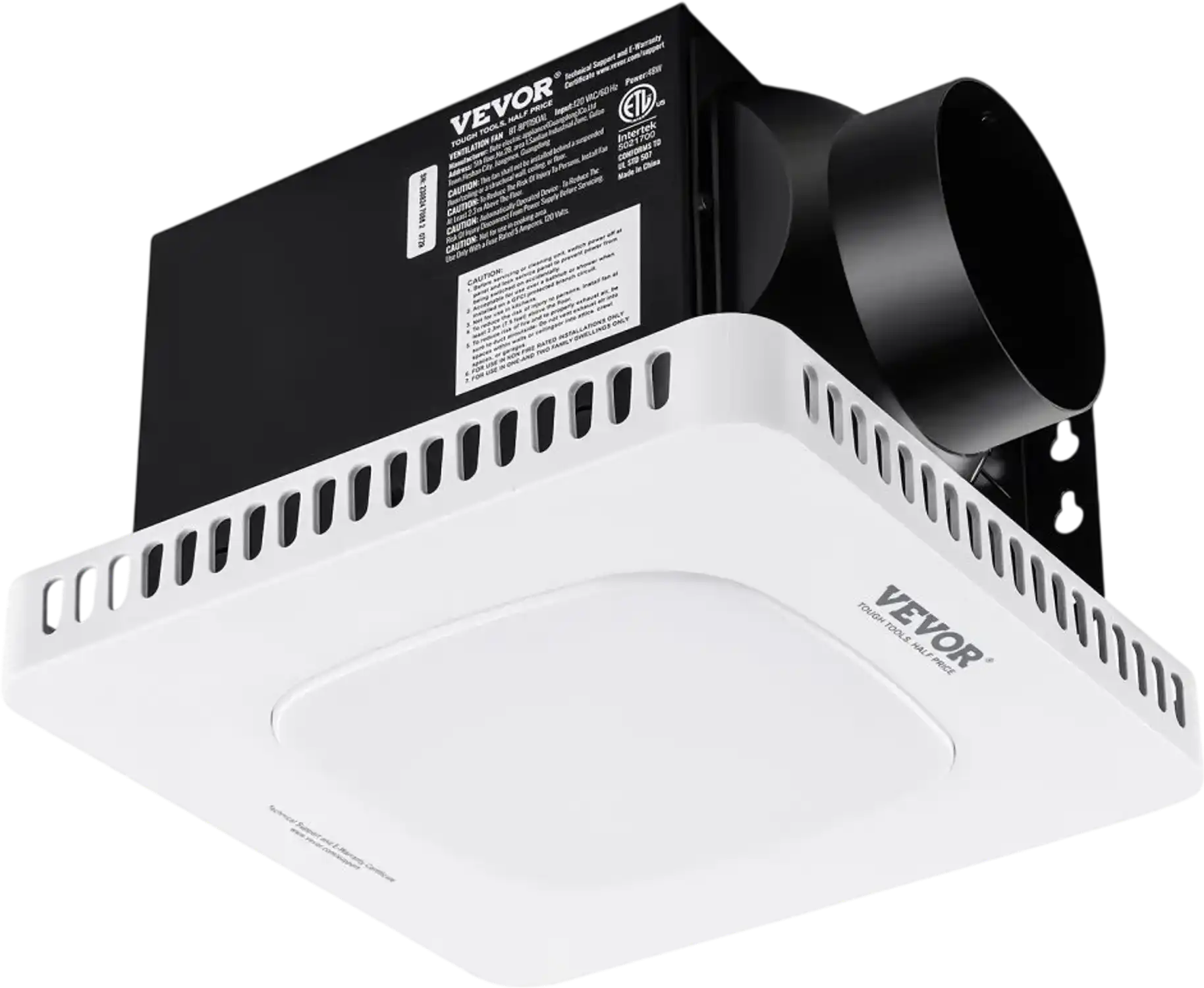 Vevor Bathroom Exhaust Fan 80 CFM LED Ceiling Ventilation Fan New