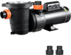 VEVOR Above Ground Pool Pump, 2HP/0.44HP, Dual Speed Swimming Pool Pump, High 118 GPM 56 ft Lift, Low 57 GPM 14 ft Lift, 110V 3450 RPM with Strainer Basket, 122°F Max Water Temp, for Hot Tubs Spas