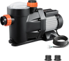 VEVOR Above Ground Pool Pump, 2 HP, 135 GPM Max Flow Single Speed Swimming Pool Pump, 220V 3450 RPM 61 ft Max Head Lift with PP Shell Strainer Basket, 122°F Max Water Temp, for Hot Tubs Spas, No Plug
