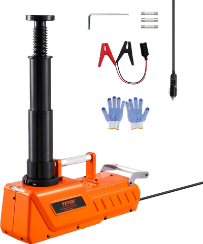 VEVOR Electric Car Jack, 15 Tons /33000 lbs, Adjustable Electric Scissor Jack with High Load Capacity, 12V Dual-Powered Tire Change Replacement with LED Light, Portable Jack kit for Sedan, SUV, Truck