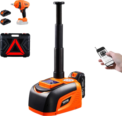 VEVOR Electric Car Jack, 5 Tons /11000 lbs, Electric Scissor Jack with Electric Impact Wrench, Tire Change Replacement with LED Light & Remote Control, Portable Jack kit for Sedan, SUV, Truck
