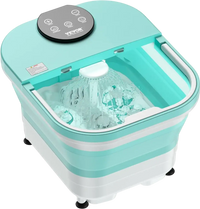 VEVOR Collapsible Foot Spa Bath Massager, 95°F - 118°F Heated Pedicure Foot Bath Tub with Adjustable Water Shower, 30 Massage Rollers, Feet Soaking Tub with Remote Control & Timer for Stress Relief