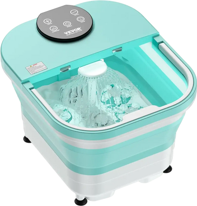 VEVOR Collapsible Foot Spa Bath Massager, 95°F - 118°F Heated Pedicure Foot Bath Tub with Adjustable Water Shower, 30 Massage Rollers, Feet Soaking Tub with Remote Control & Timer for Stress Relief
