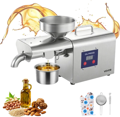 Vevor Oil Press Machine Automatic Electric Oil Maker 750W 8.27 lbs/h New