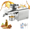 VEVOR Oil Press Machine, 8.27 LBS/H Capacity, 750W Oil Extractor Machine, Automatic Electric Oil Maker for Home Commercial Use, 122℉–572℉ Hot Pressing for Peanuts Sesames Soybeans Almonds