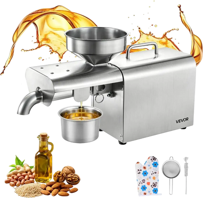 Vevor Oil Press Machine Automatic Electric Oil Maker 8.27 lbs/h 750W New