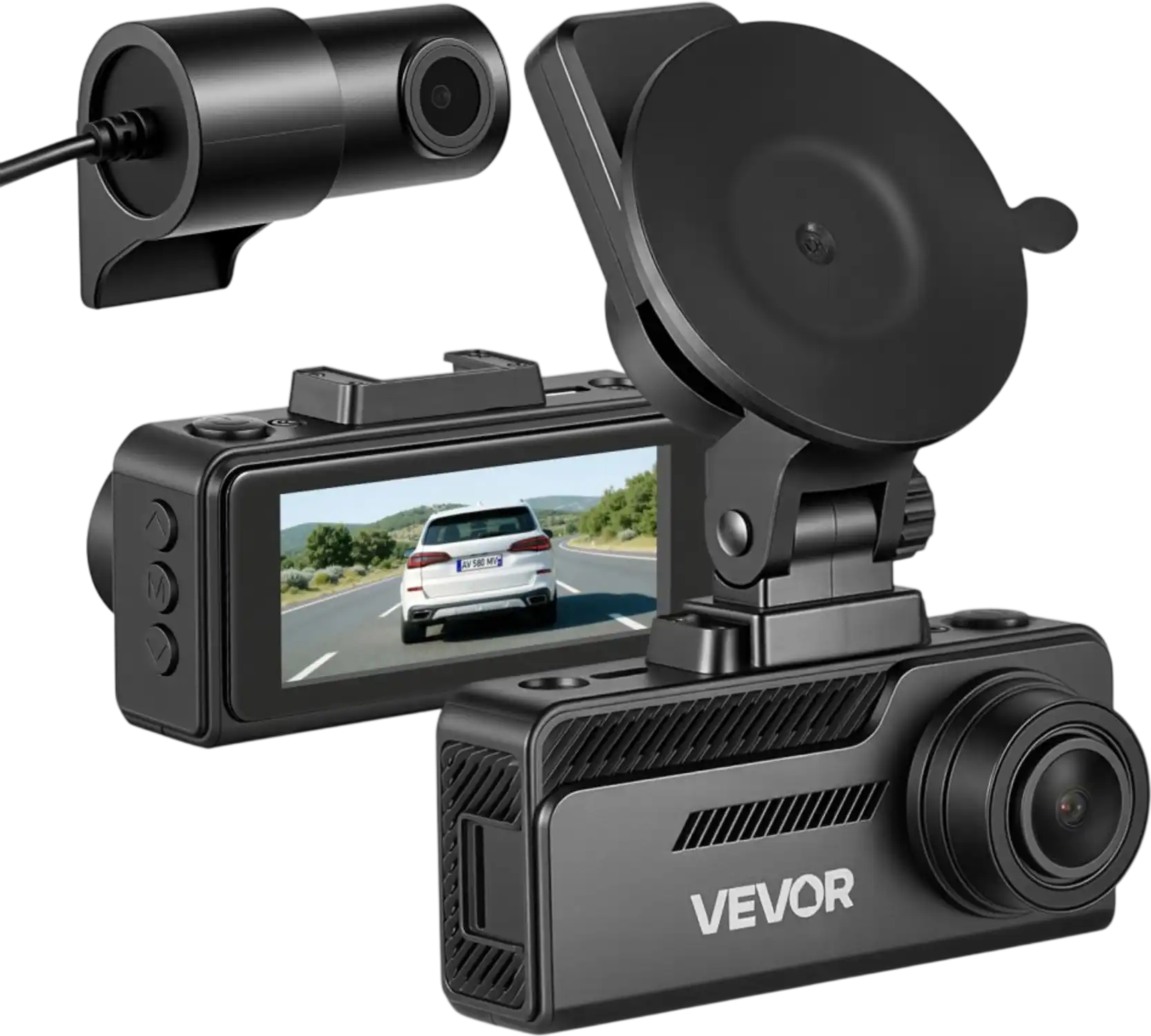 Vevor Dash Cam Front and Rear 4K+1080P Dual Channel GPS 3.18