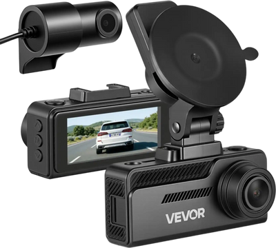 Vevor Dash Cam Front and Rear 4K+1080P Dual Channel GPS 3.18