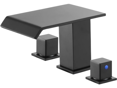 Vevor Tub Faucet Roman 3-Hole Waterfall Deck Mount Matte Black New