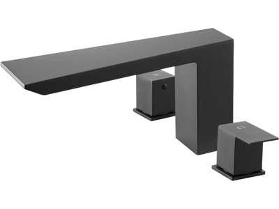 Vevor Roman Tub Faucet Matte Black 3-Hole Waterfall with 2 Handles New