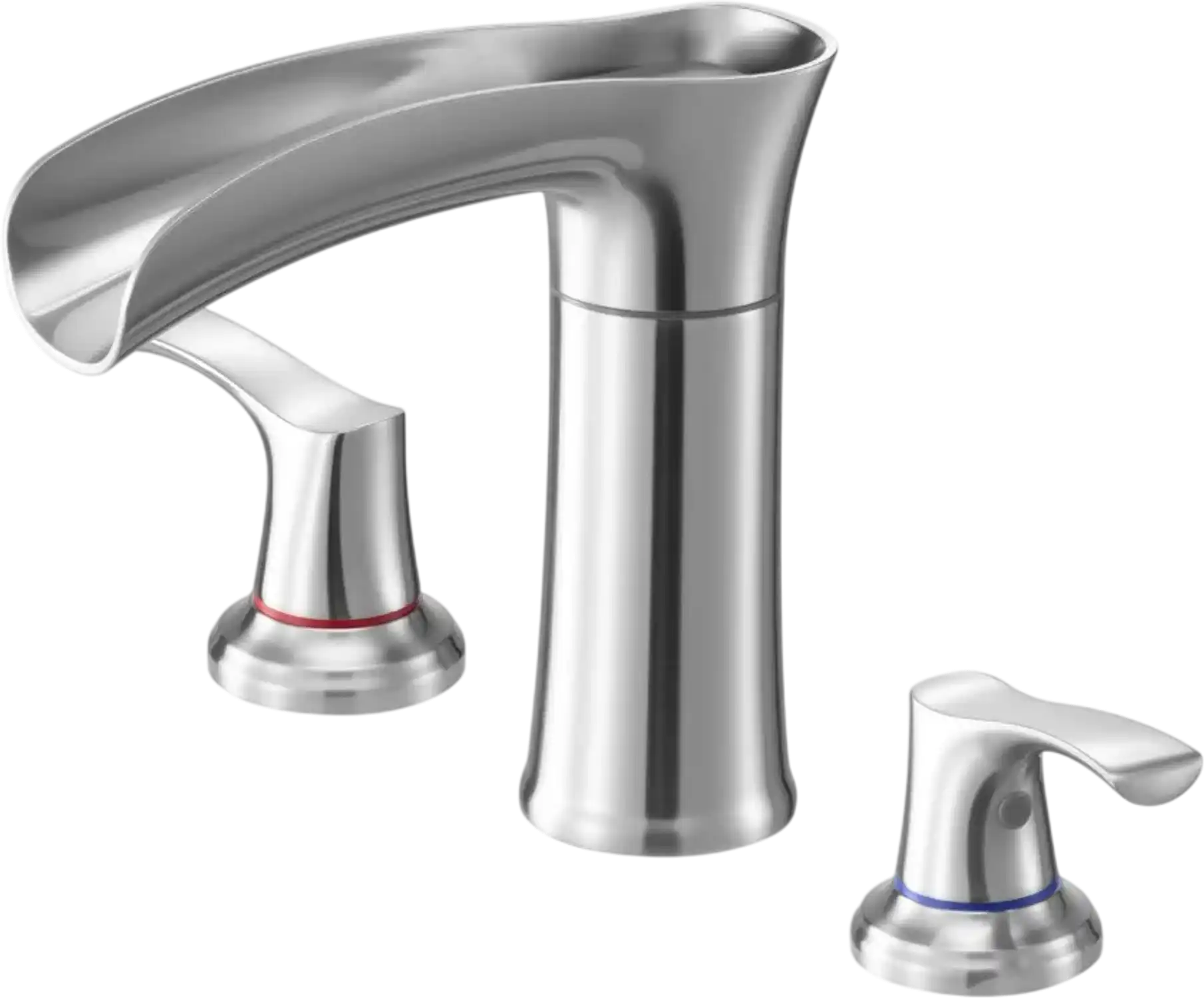 Vevor Roman Tub Faucet Waterfall Deck Mount Silver New