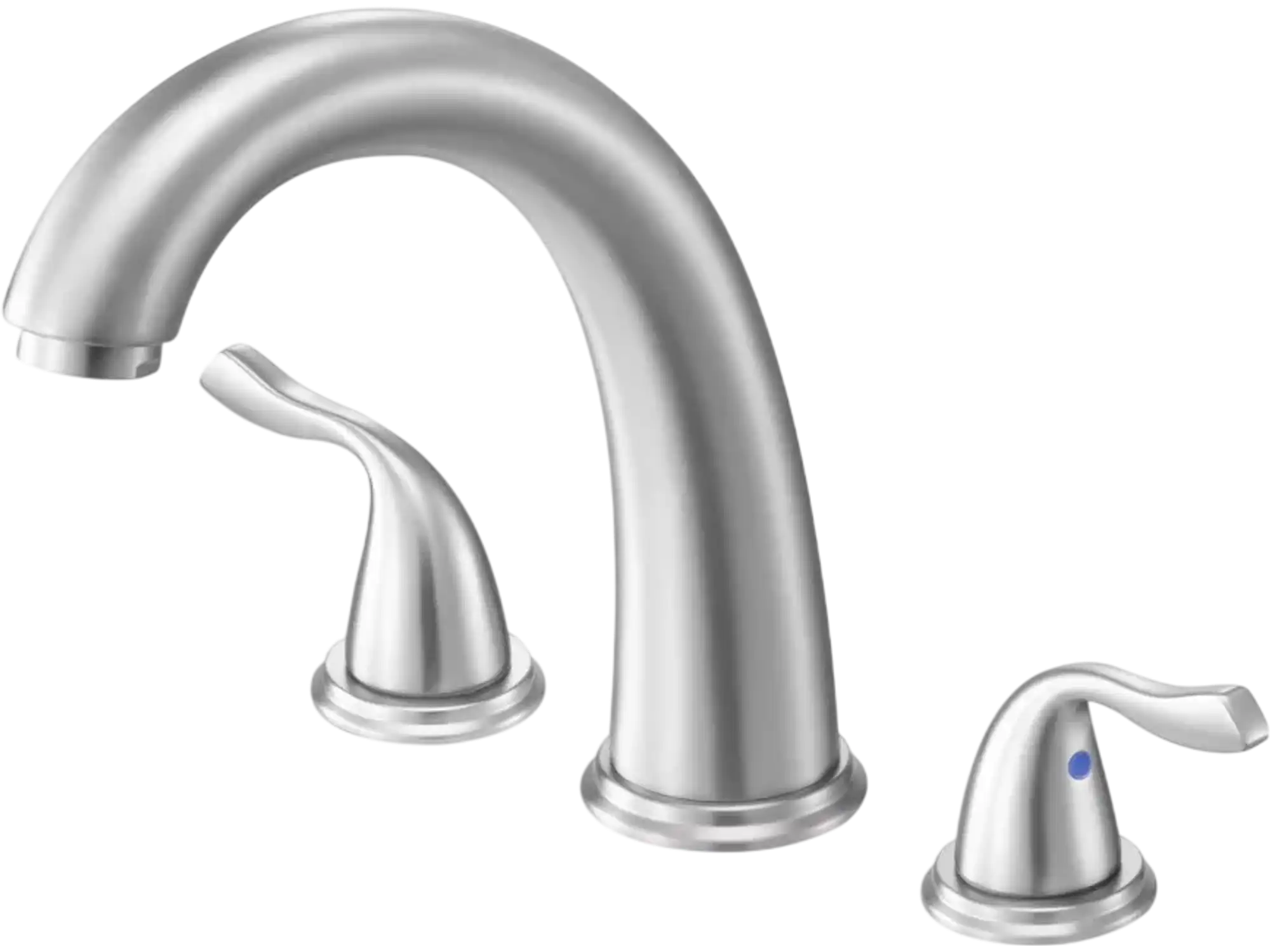 Vevor Roman Tub Faucet 3-Hole Waterfall Gooseneck Bathtub Faucet with Dual Handles New