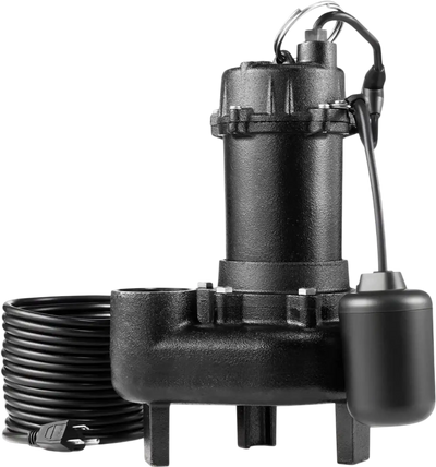 Vevor Sewage Pump 1/2 HP 4800 GPH Cast Iron Submersible Effluent Pump New