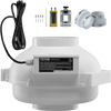VEVOR 6 to 4.5 inch Radon Fan Installation Kit, Quiet 380CFM Radon Mitigation Fan System Kit with 2 Couplers, Pressure Indicator, Waterproof Inline Duct Fan Exhaust Fan for Indoor Outdoor Ventilation