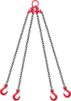 VEVOR Chain Sling, 3/8 in x 10 ft Lifting Chains with 4 Leg Grab Hooks, Heavy Duty G80 Alloy Steel Lifting Sling, 22900LBS Capacity, Adjustable Engine Chain Hoist Lifts for Cargo Security Towing